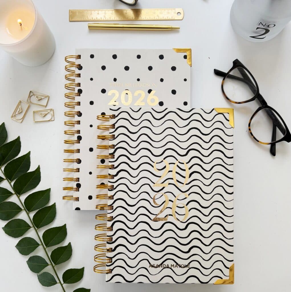 2026 Personalised Diary - Patterned Cover - Love Letters Stationery